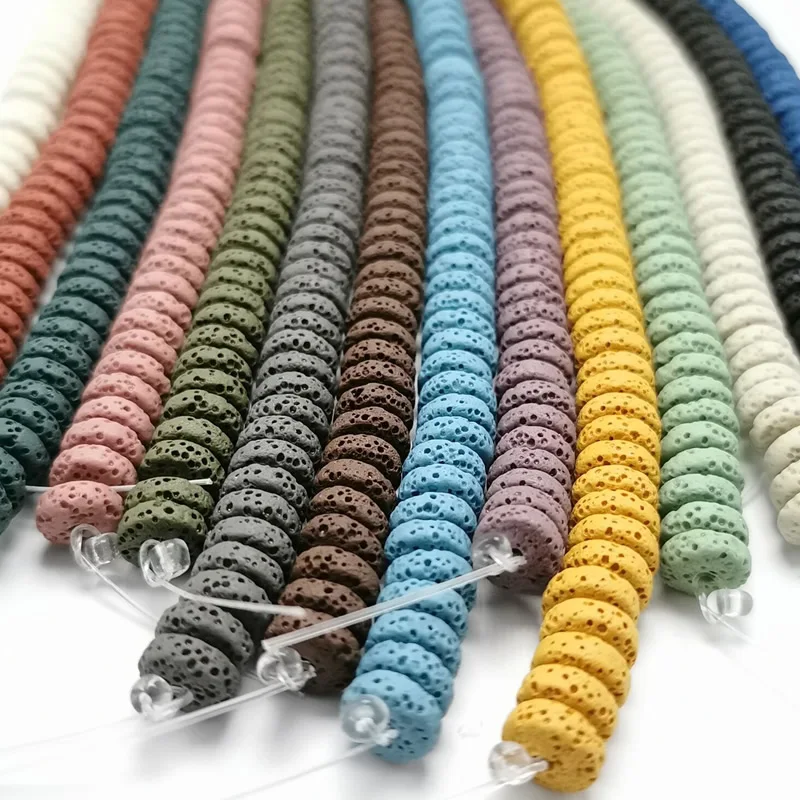 Цвет камень из вулканической лавы бусины Свободные бусы шармы рок &quotсделай