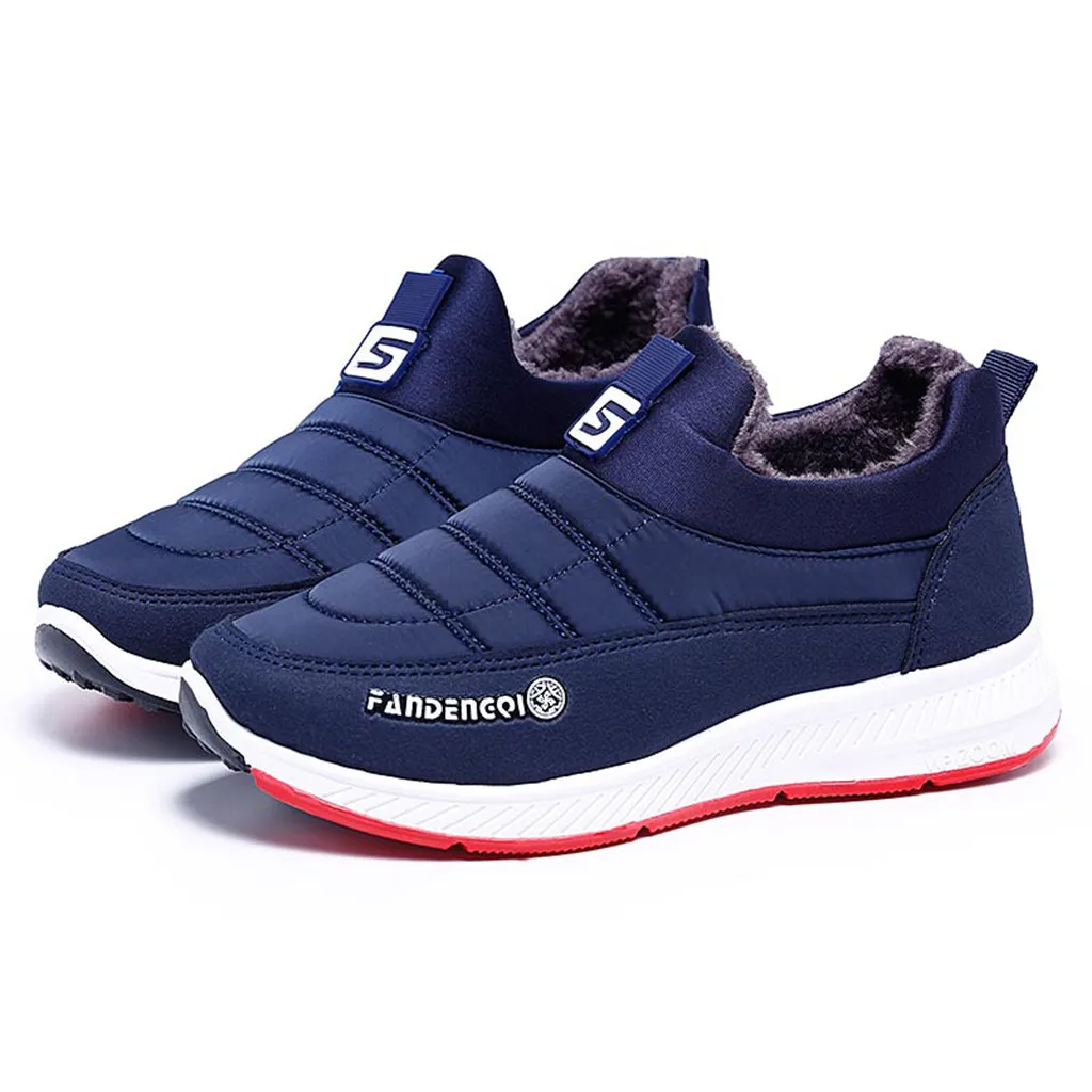 Мужские Водонепроницаемые ботинки зимняя обувь мужские теплые для снега зимние