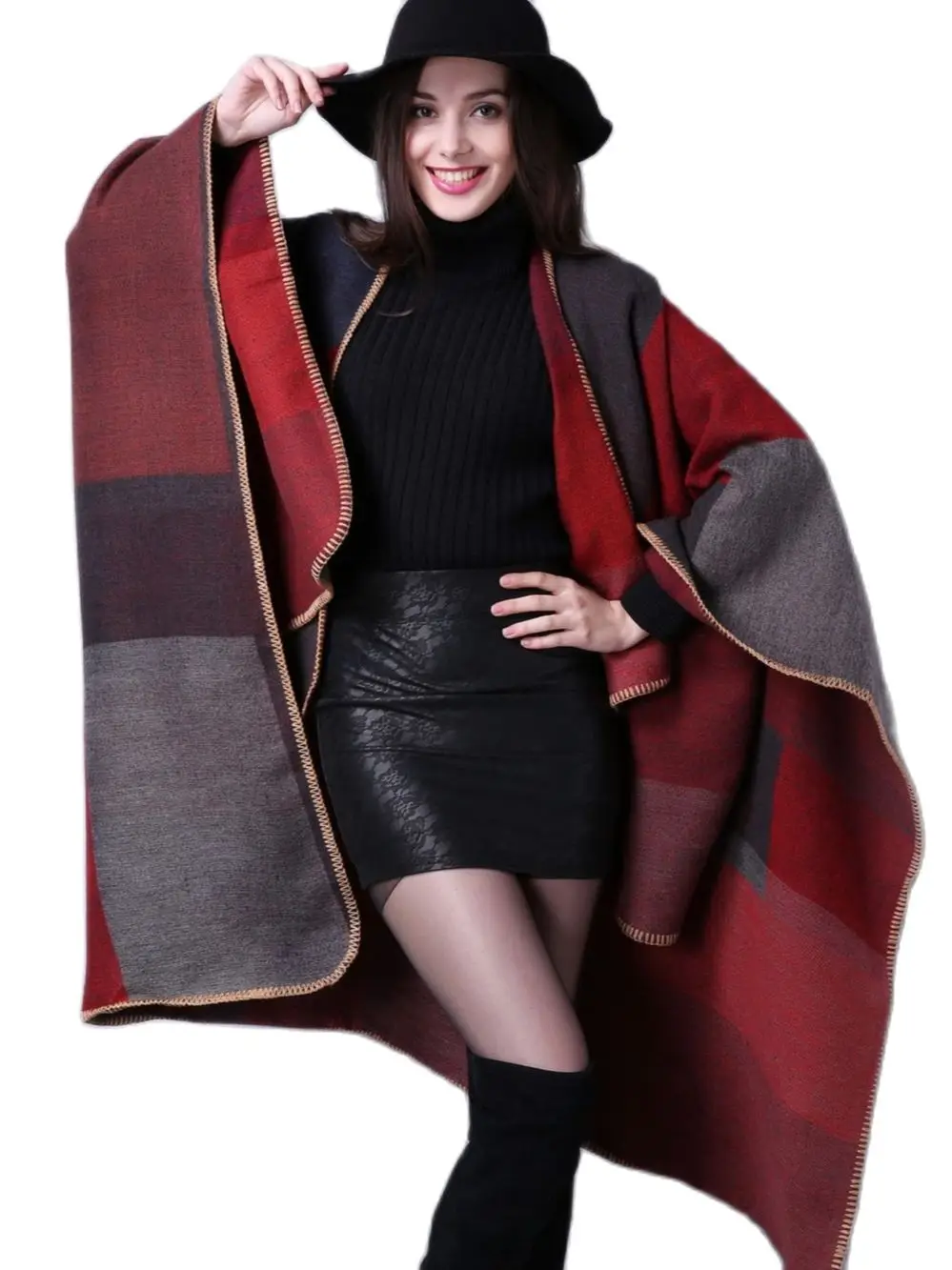 

2021 Women’s Scarf Shawl Autumn And Winter Long Cashmere Scarf Ethnic Style Thick Warm Cloak Coat Outdoor Travel Scarf