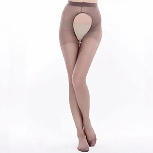 Женские сексуальные прозрачные колготки с открытой промежностью для фитнеса