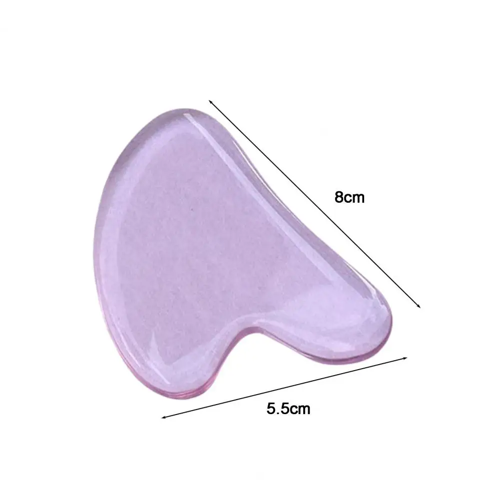 

Jade Massage Roller Board Heart-Shaped Relieve Face Tension Transparent Skin Care Guasha Stone for Adult