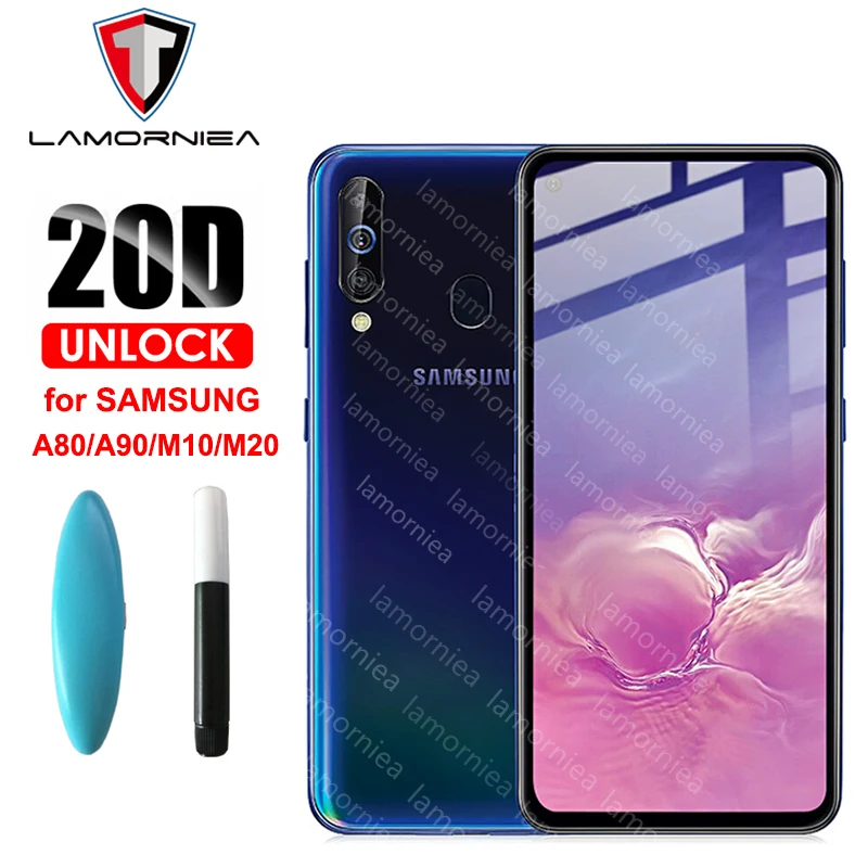 УФ полностью наклеиваемая поверхность закаленное Стекло для samsung A10e A10s A20 A20e A20s A30 A30s A50 A50s A70 A70s M10s M30s жидкого UV Экран протектор