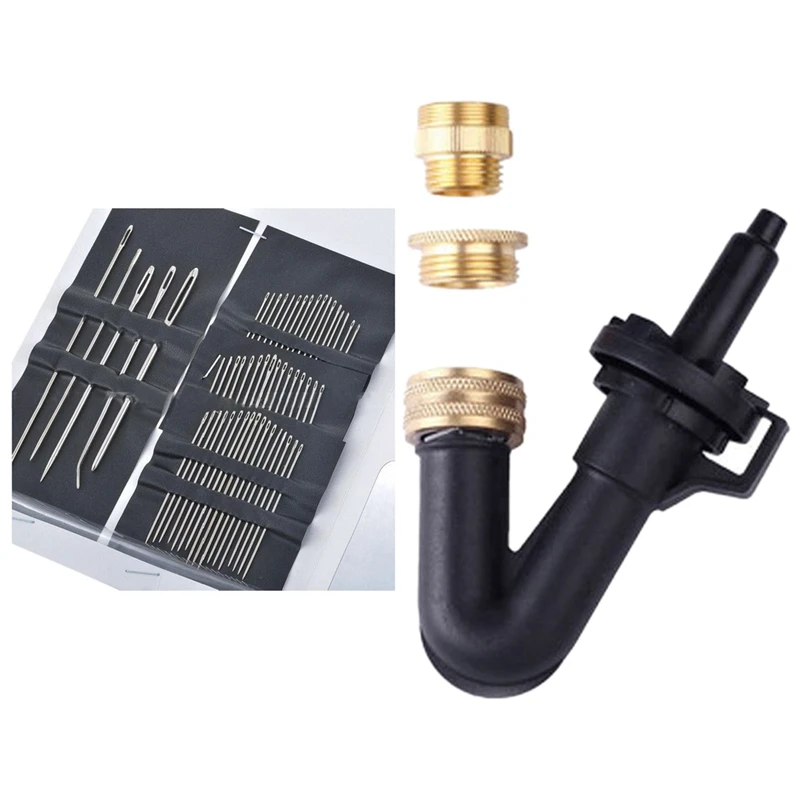 

1 Set Sewing Needle Embroidery Mending Craft & 1 Set Brew Beer Wine Bottle Washer Rinser With Faucet Adapter