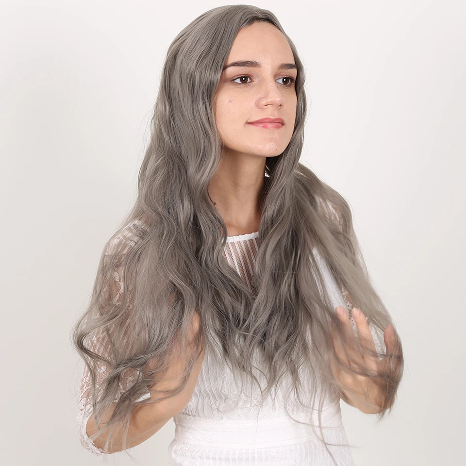 MANWEI черный цвет длинные водные волнистые волосы парики для женщин синтетические