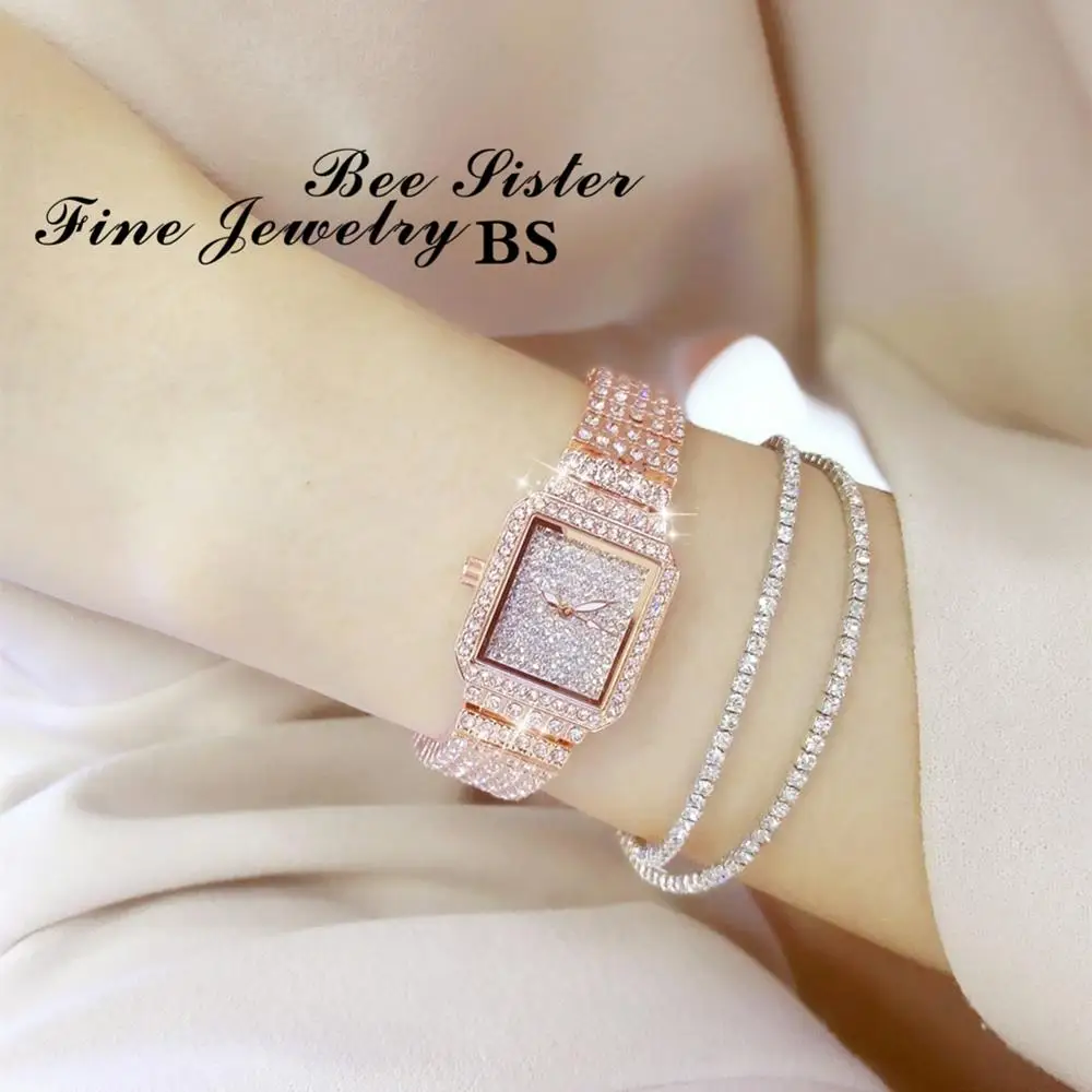 

Nice Women Watch Quartz Ladies Crystal Watch Women Rhinestone Watches Lady Diamond Stone Dress Watch Relogio Bracelet Wristwatch