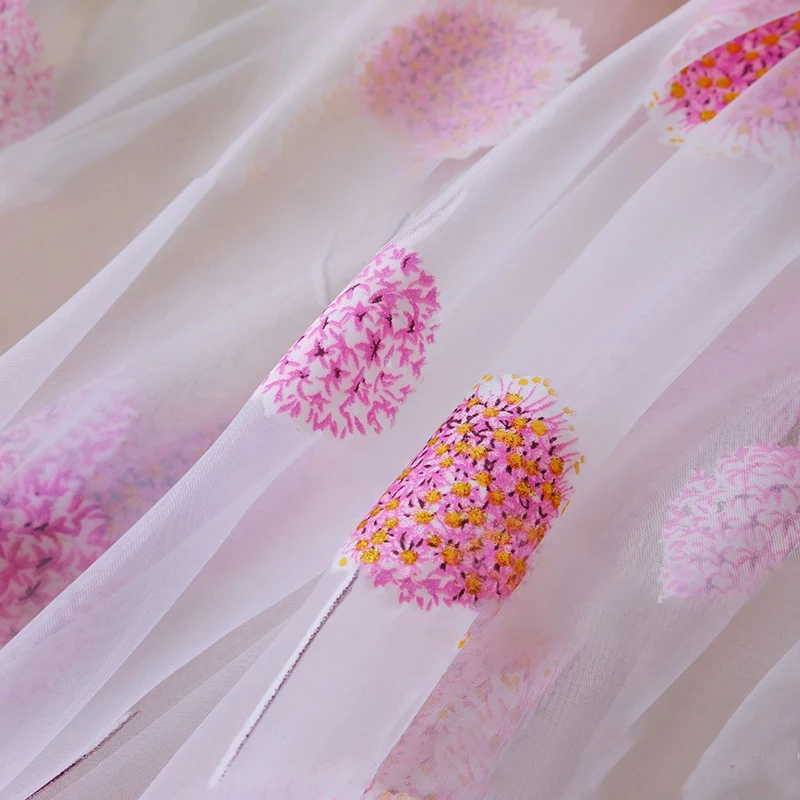 Занавески на окна из вуали для детской комнаты занавески гостиной с цветочным