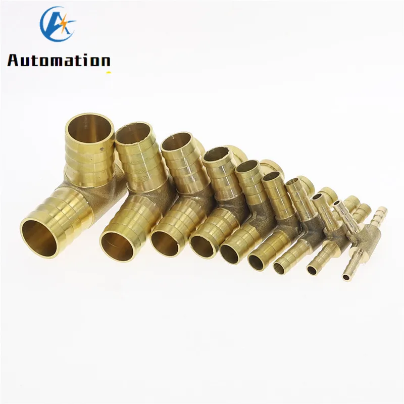 Т-образный латунный фитинг для шлангов тройник 4 мм 6 8 10 12 16 3-ходовой шланг