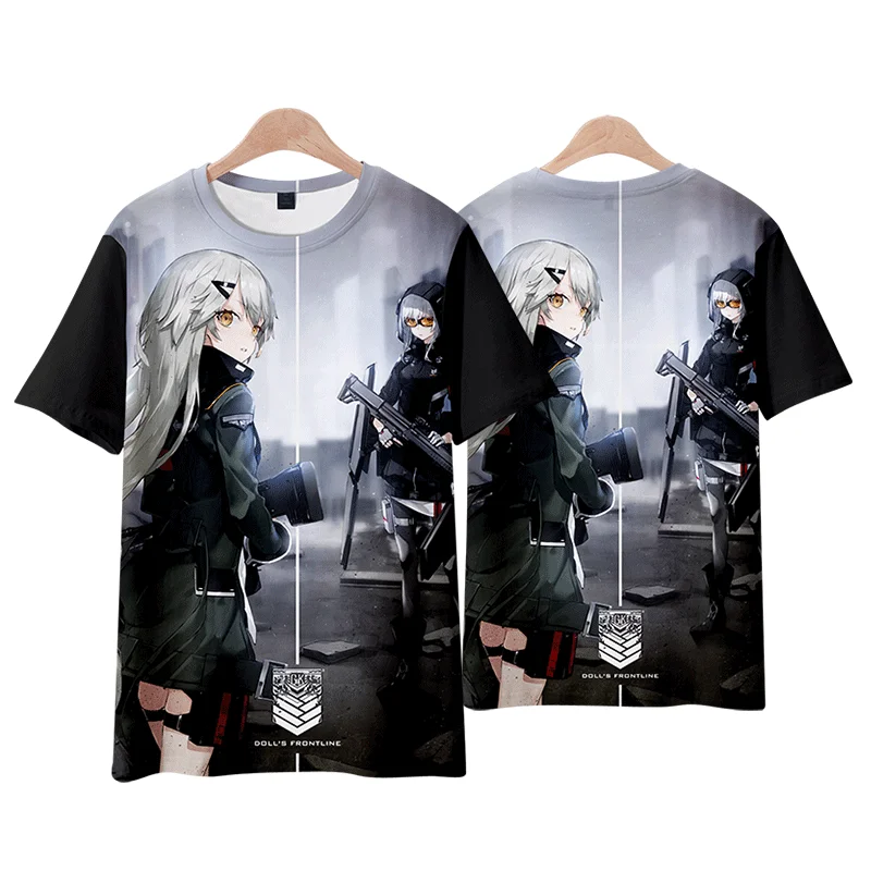 

Unisex Anime Cosplay 3D Print Girls Frontline Casual Cosplay T-Shirt Tee T Shirt Tops