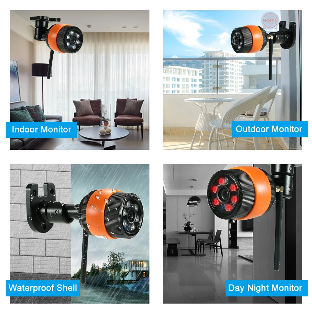 IP-камера HD 720P Водонепроницаемая с поддержкой облачного хранилища 1/4 дюйма CMOS 3 6 мм