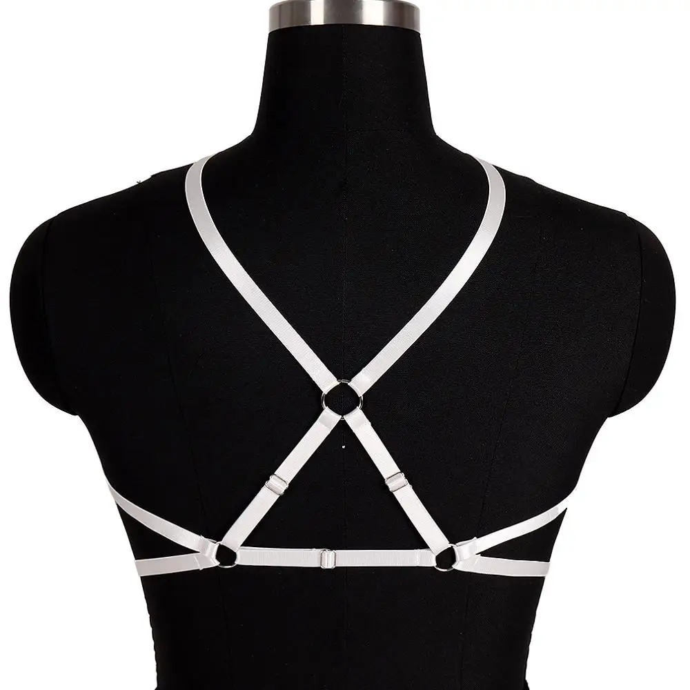 Белый Укороченный бюстгальтер на бретелях сексуальное нижнее белье для