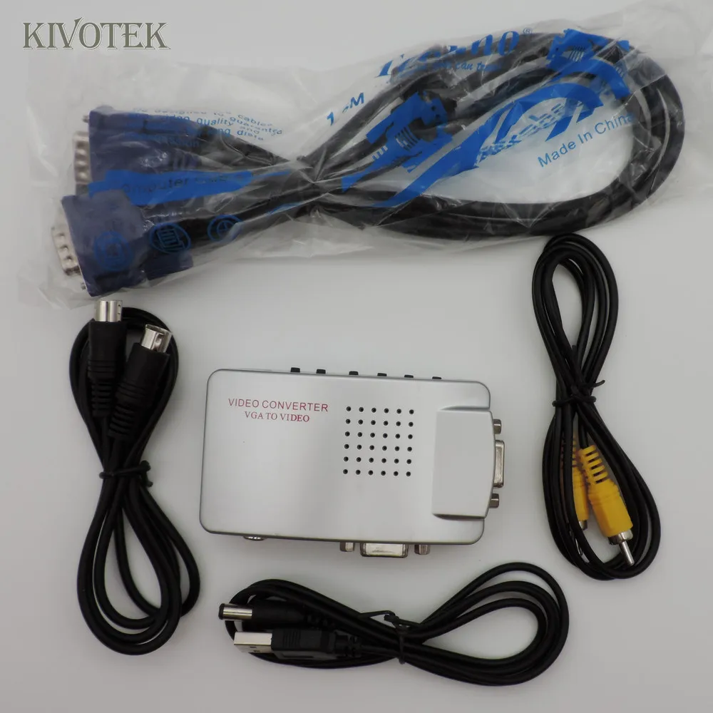 Универсальный адаптер NTSC PAL VGA для ТВ AV RCA конвертер видео переключатель коробка