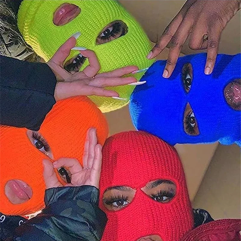 Защитная Лыжная маска на все лицо шапка Балаклава с 3 отверстиями армейская