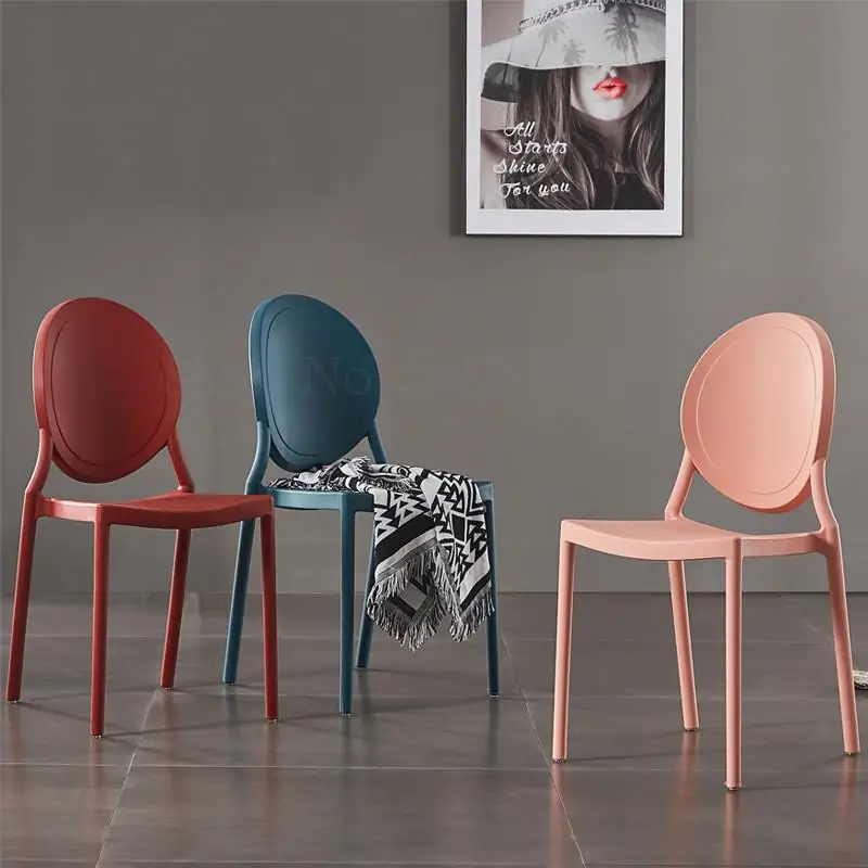 Современный минималистичный пластиковый стул скандинавский офисный домашний