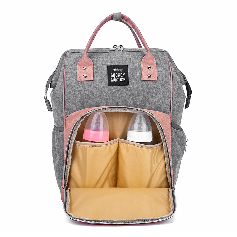 

Disney Mummy Bag Mickey Minnie Bag Diaper USB Insulation Heating Bag Fashion Mummy Pregnant Backpack Baby Care Bag
