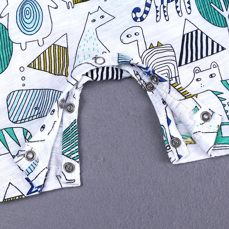 Летние трикотажные дышащие детские комбинезоны из бамбукового хлопка с