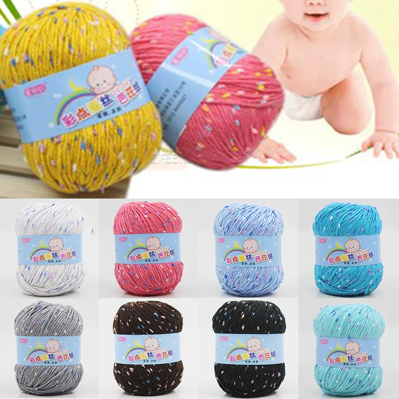 

High Quality Baby Cotton Cashmere Yarn For Hand Knitting Crochet Worsted Wool Thread Colorful Eco-dyed Needlework