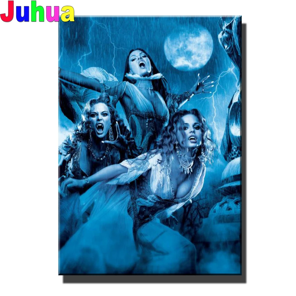

Van Helsing Vampire diamond painting full square/round diamond embroidery mosaic Three Woman 5d diy Handmade 2022 New Gift,