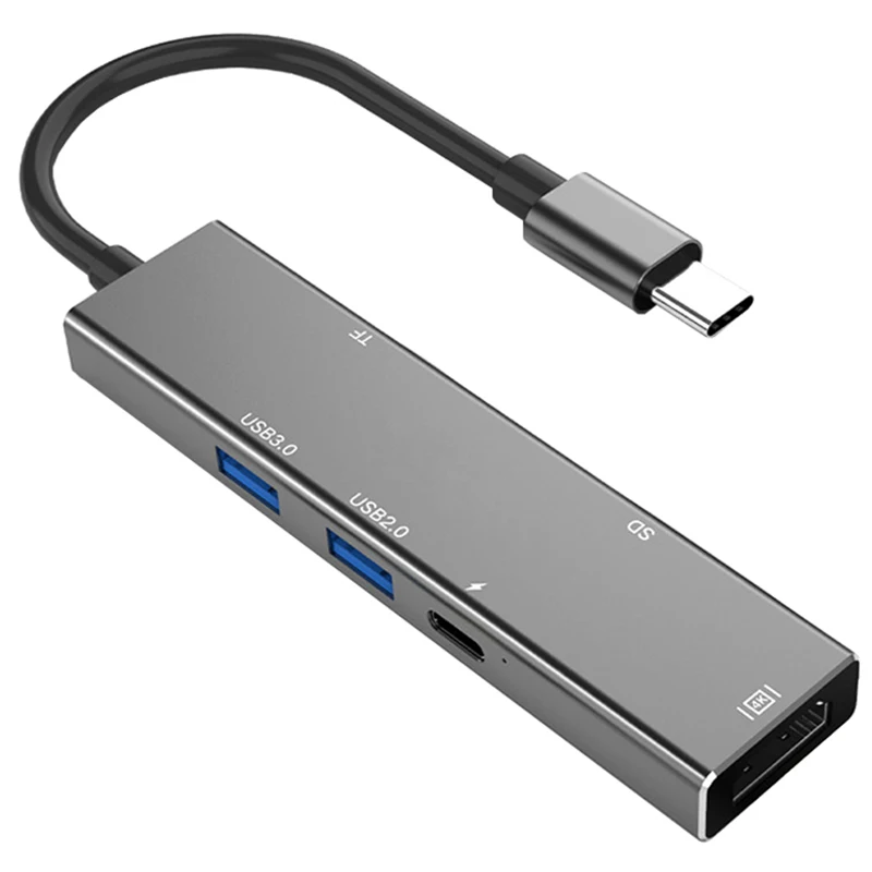 

USB-концентратор 6 в 1 с портом Type-C на HDMI