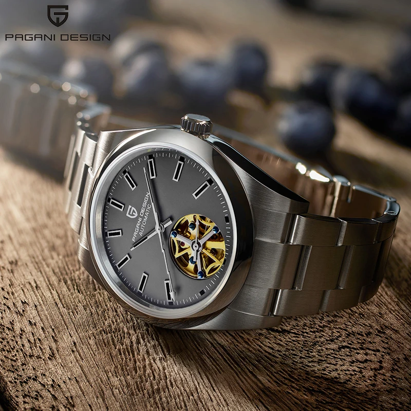 PAGANI DESIGN New Sapphire Glass Automatic Watch Men Stainless Steel Mechanical Men Wrist Watch Tourbillon Business Watch 2020