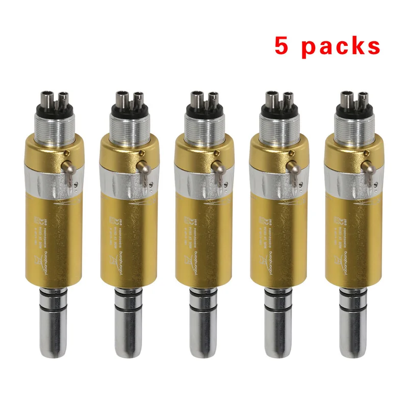 5pcs NSK Style Dental Slow Low Speed E-type Air Motor Micromotor 4Hole Handpiece