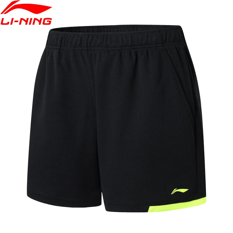 Женские шорты для бадминтона Li-Ning спортивные дышащие из 100% полиэстера с