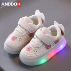 Детские Нескользящие светящиеся кроссовки со светильник кой, размеры 21-30