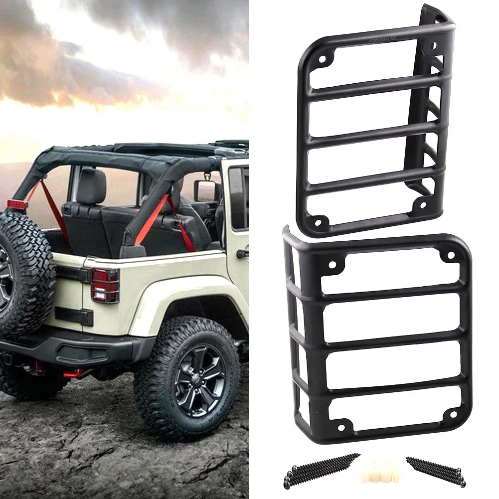 Защитные чехлы для заднего фонаря защитная маска гриля Jeep Wrangler JK Unlimited 07-18Mesh