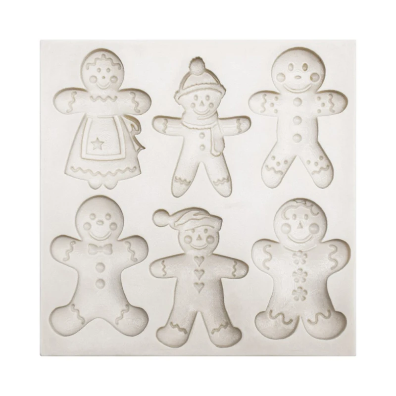 Рождественская Пряничная Мужская серия силиконовая форма для помадки торта