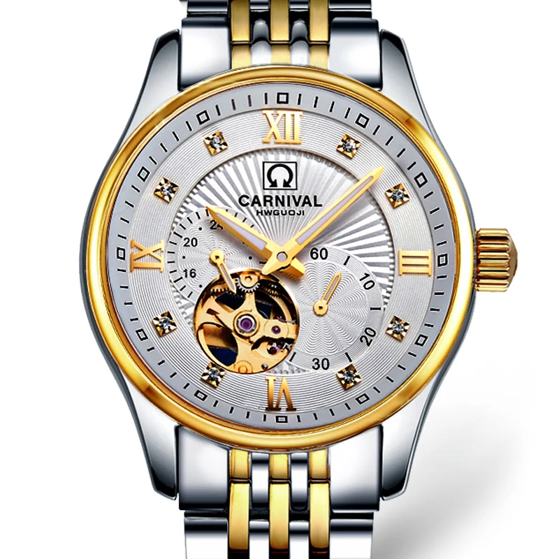 

Japan MIYOTA Automatic Movement Watch Men Switzerland Carnival Brand Luxury Men Watches Sapphire hombre relogio clock C7612-1