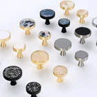 LISM Европейская дверная ручка для шкафа, дверные ручки из цинкового сплава, ручка для ящика с мраморным корпусом и камнем, Настенная подвесная крючок, ручки и ручки