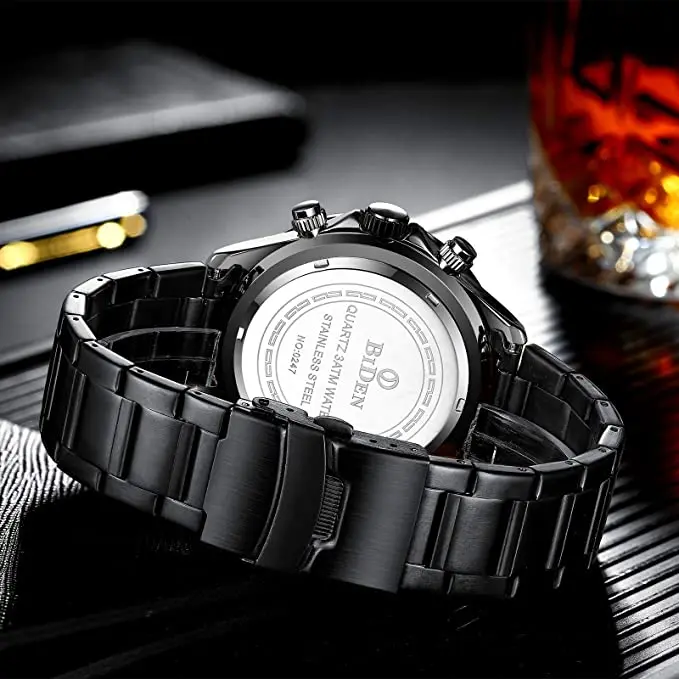 

New Fashion Biden Mens Watches Top Brand Luxury Wrist Watch Quartz Clock Gold Watch Men Waterproof Chronograph Relogio Masculino