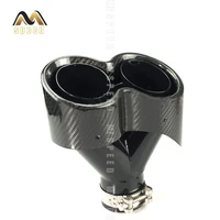 car styling modified exhaust pipe muffler tail throat 304 stainless steel and carbon fiber double outlet tail pipe