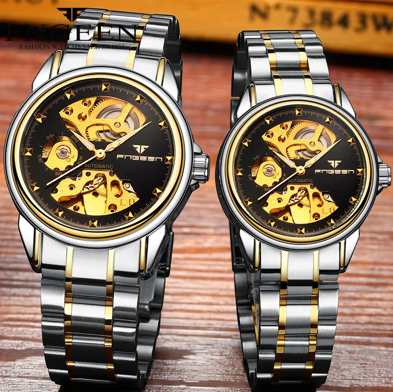 

Business Watch High End Couple Mechanical Watch Business Double-sided Hollow Men's Watch Waterproof Mechanical Watch Leisure