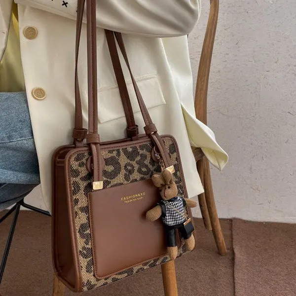 

Вместительная леопардовая женская сумка-тоут, новая классическая сумка-шоппер для дам, сумки с животным узором для женщин, 2022