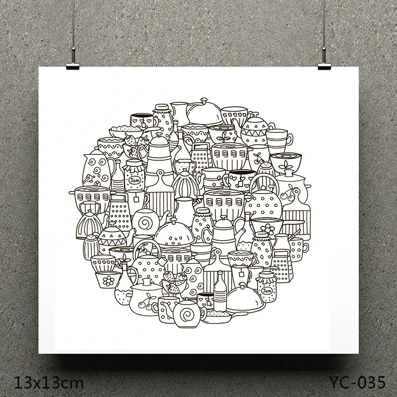 Модель столовой посуды ZhuoAng прозрачные штампы для рукоделия