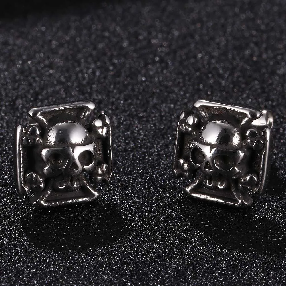 Модные ювелирные изделия из нержавеющей стали маленькие серьги для женщин панк