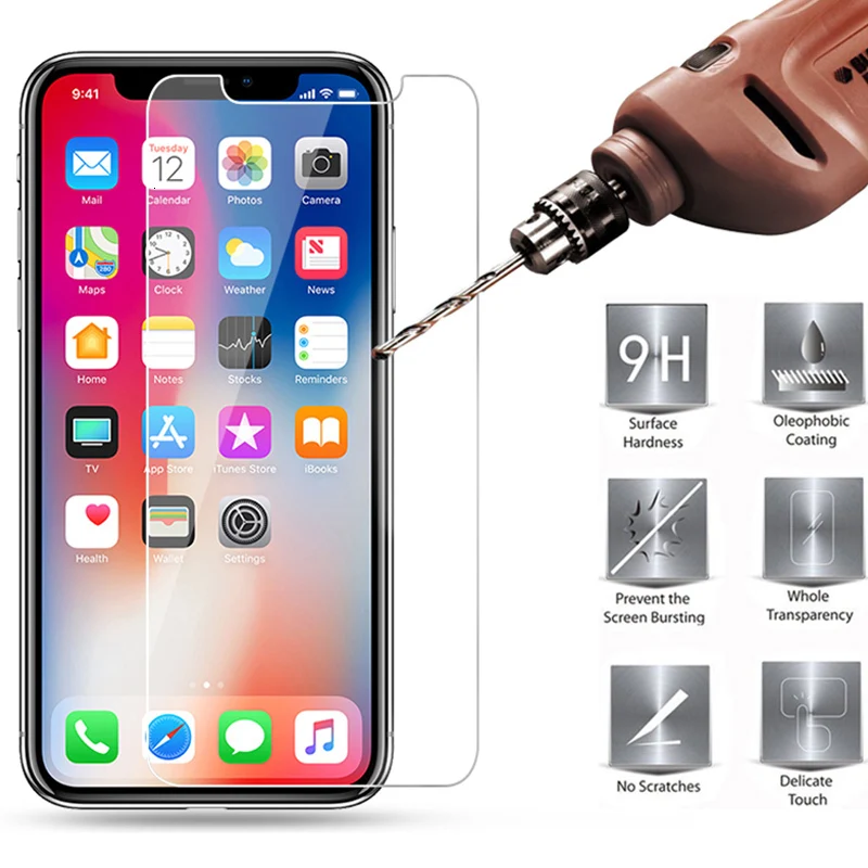 Закаленное Стекло для iPhone 7 8 6 5 5S SE телефон Экран защитная пленка 9H HD жесткую