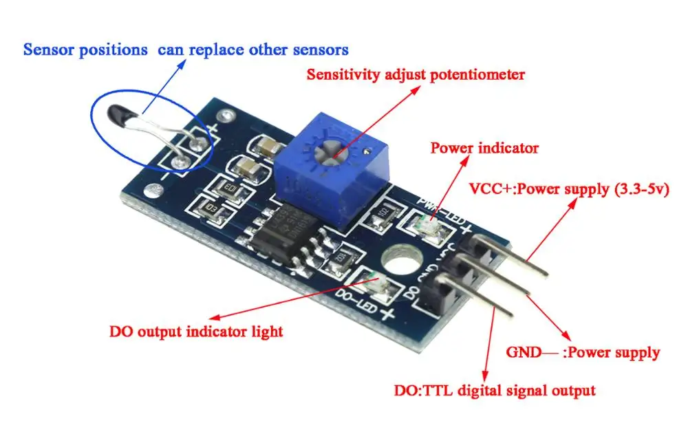 Модуль датчика температуры модуль термисторный датчик для arduino Комплект сделай