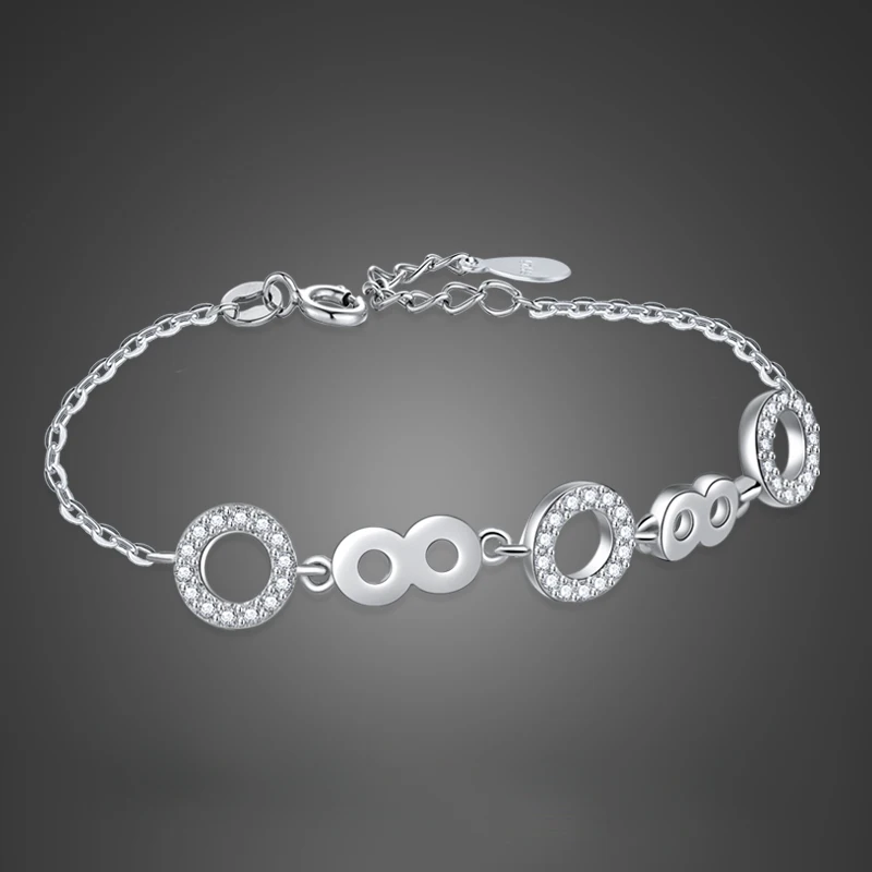 Новый любимый девочками 100% 925 серебро творческий модный браслет для женщин
