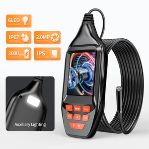 8mm 5.5mm Single Lens Industrial Endoscope 1080P HD 3 " LCD Digital Inspection Camera WIth Hard wire for Car Engine Drain