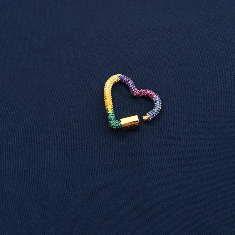 

popzone s925 sterling silver new colorful heart-shaped love bracelet female summer colorful personality wild bracelet jewelry
