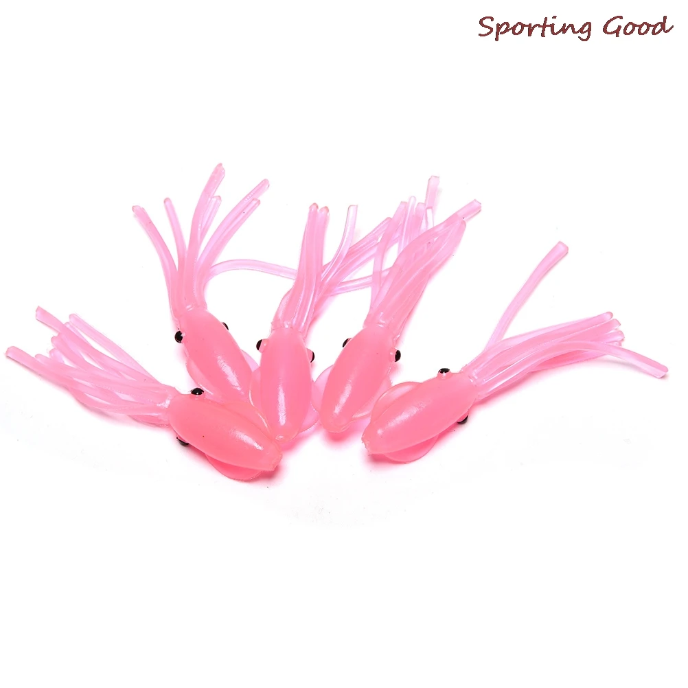 

Luminous Minnow Soft Bait Artificial Squid Fishing Lure Tackle Kit Bionic Squid Baits Artificial Pesca Fishing Tackle Tools 5Pcs