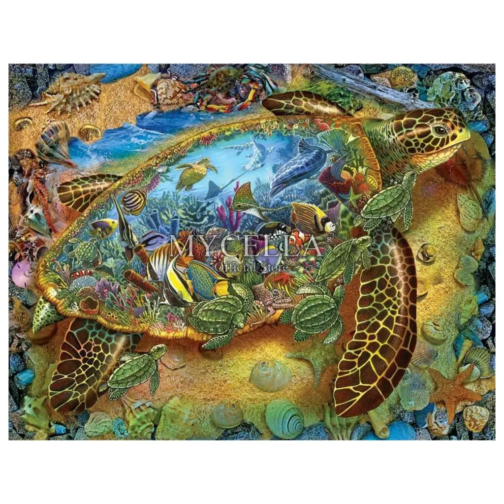 Мультфильм 5d DIY алмазная живопись животные Алмазная вышивка море черепаха мир