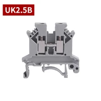 din rail terminal block uk 2 5b wire electrical conductor universal connector screw connection terminal strip block uk2 5 10pcs