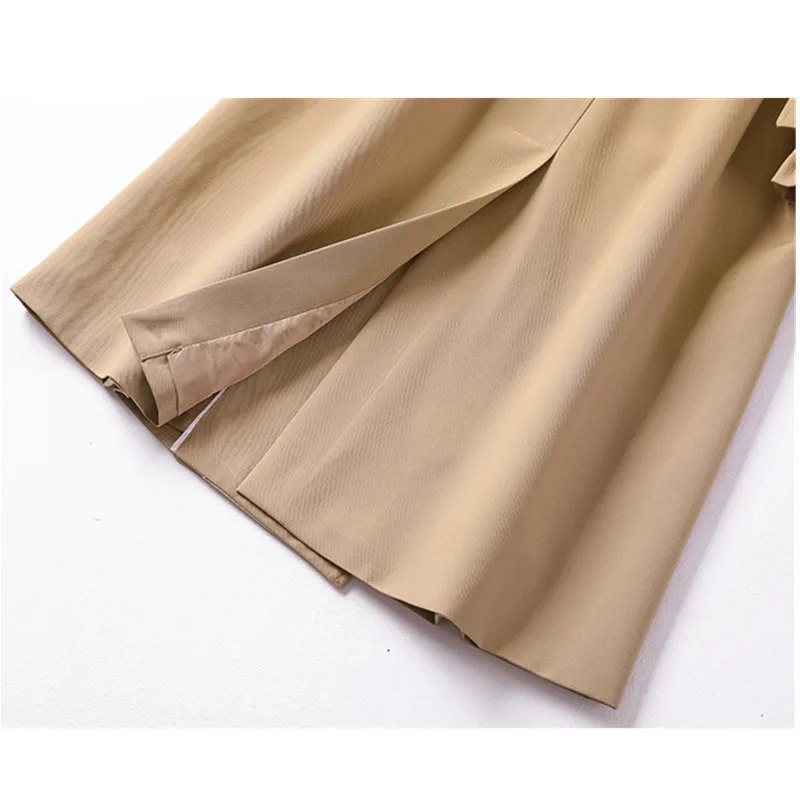 

Autumn Temperament Slim Women trench Coat 2020 New Classic British style Loose Long Overcoat With belt Female Windbreaker Coats