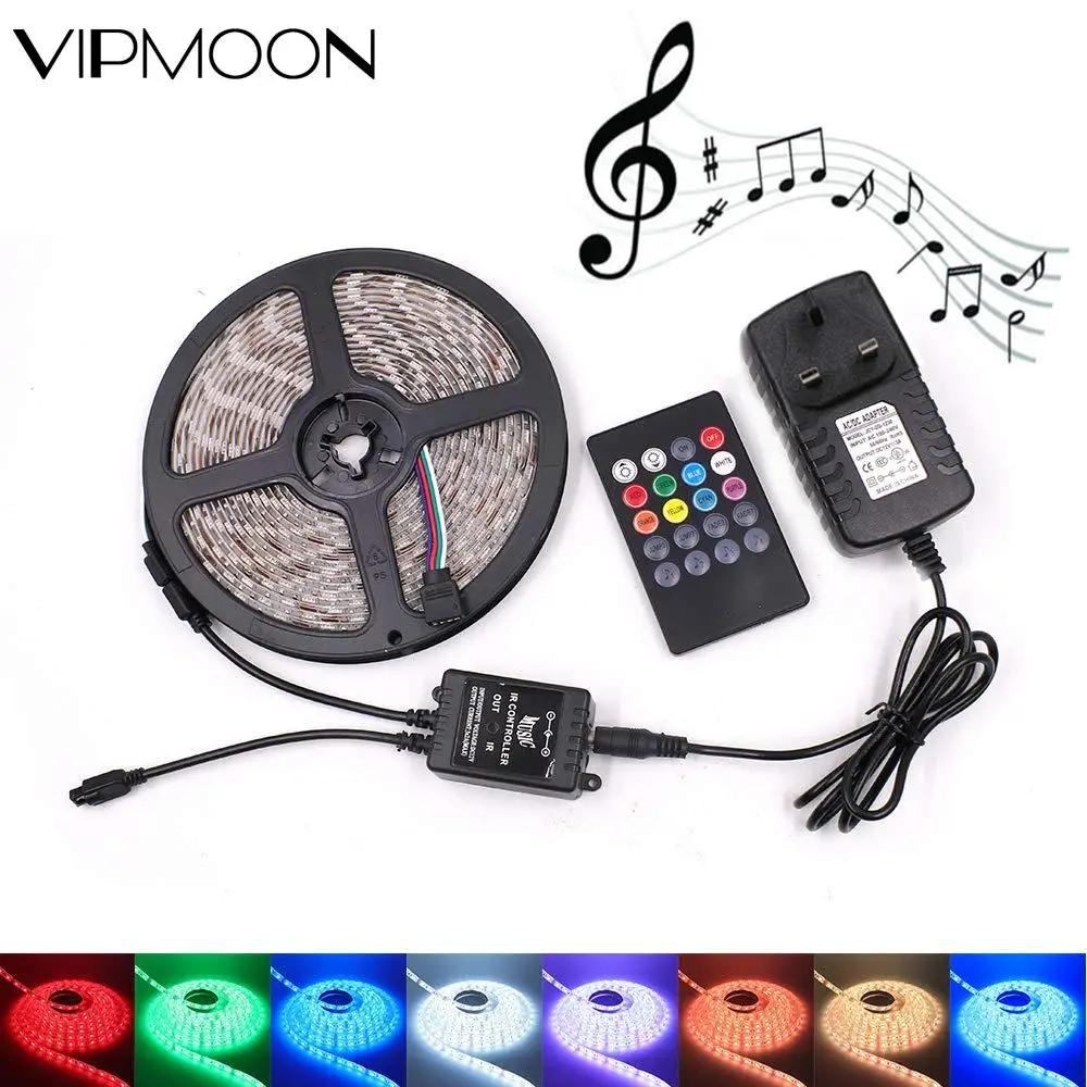 Светодиодные ленты светильник RGB 2835 синхронизация музыки светодиодный лента 5 м