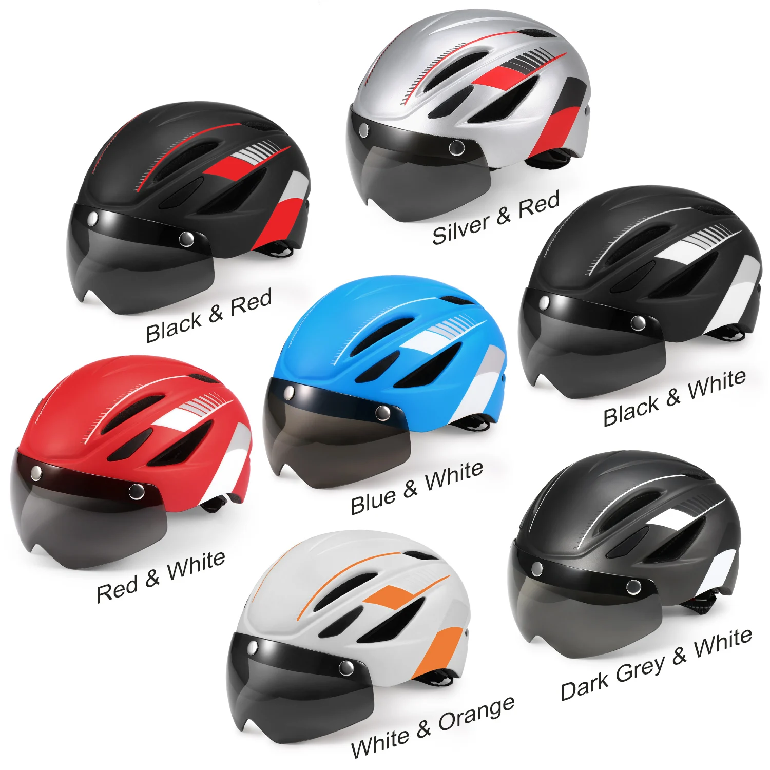 Шлем велосипедный со съемным магнитным козырьком и защитой от