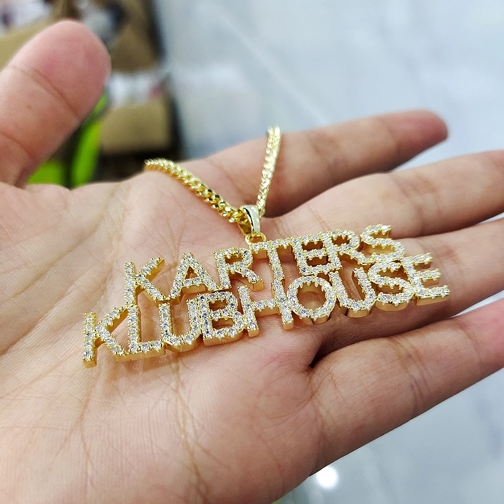 2 ряда пользовательское имя ожерелья 9 мм ожерелье с буквами для женщин номера