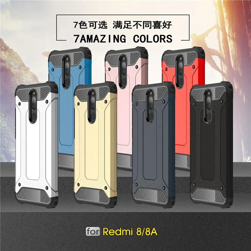 For Xiaomi Redmi 8 8A Case Armor Shockproof Silicone Phone Cover Bumper Capa | Мобильные телефоны и аксессуары
