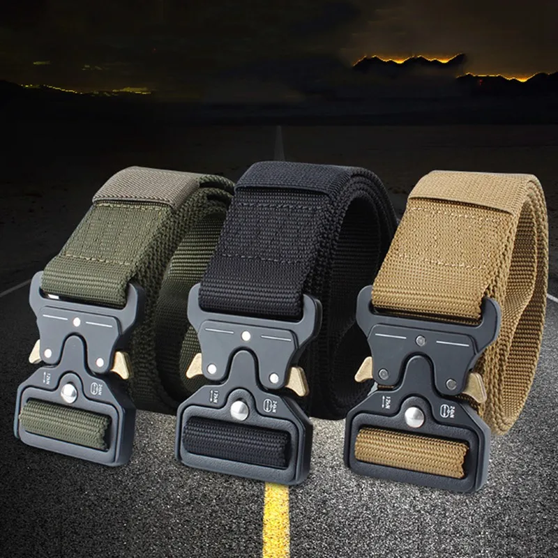 

Men Tactical Width Men's Metal Buckle Belt Accessories